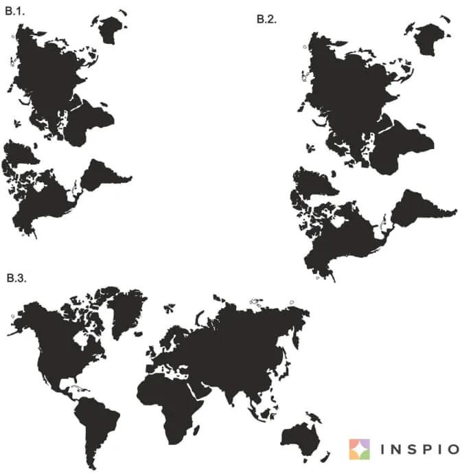 INSPIO Muursticker - wereldkaart