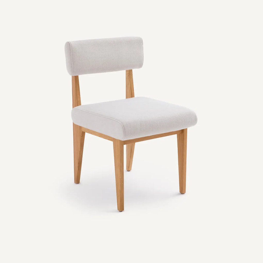 Stoel in eik, katoen en linnen, Izag