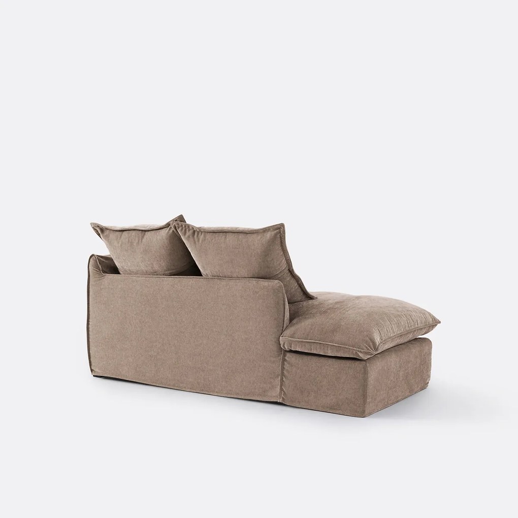Longchair links, afneembare hoes, in gemêleerd polyester, ODNA
