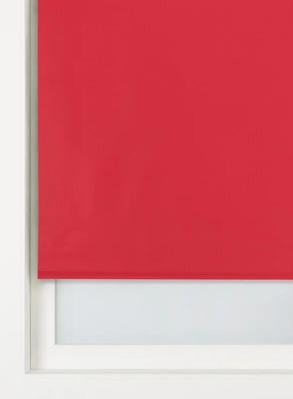 Rolgordijn Uni Verduisterend/gekleurde Achterzijde Rood (rood)