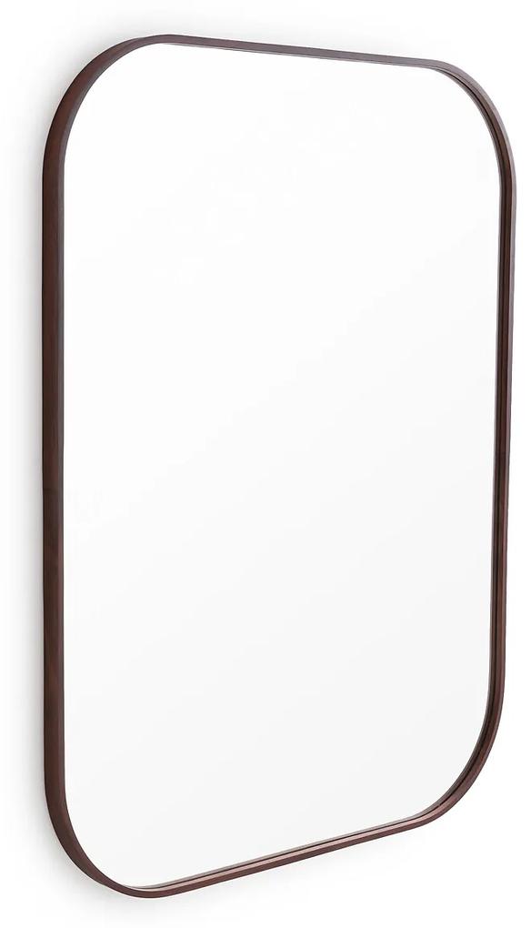 Rechthoekige spiegel in notenhout 120x90 cm, Alaria