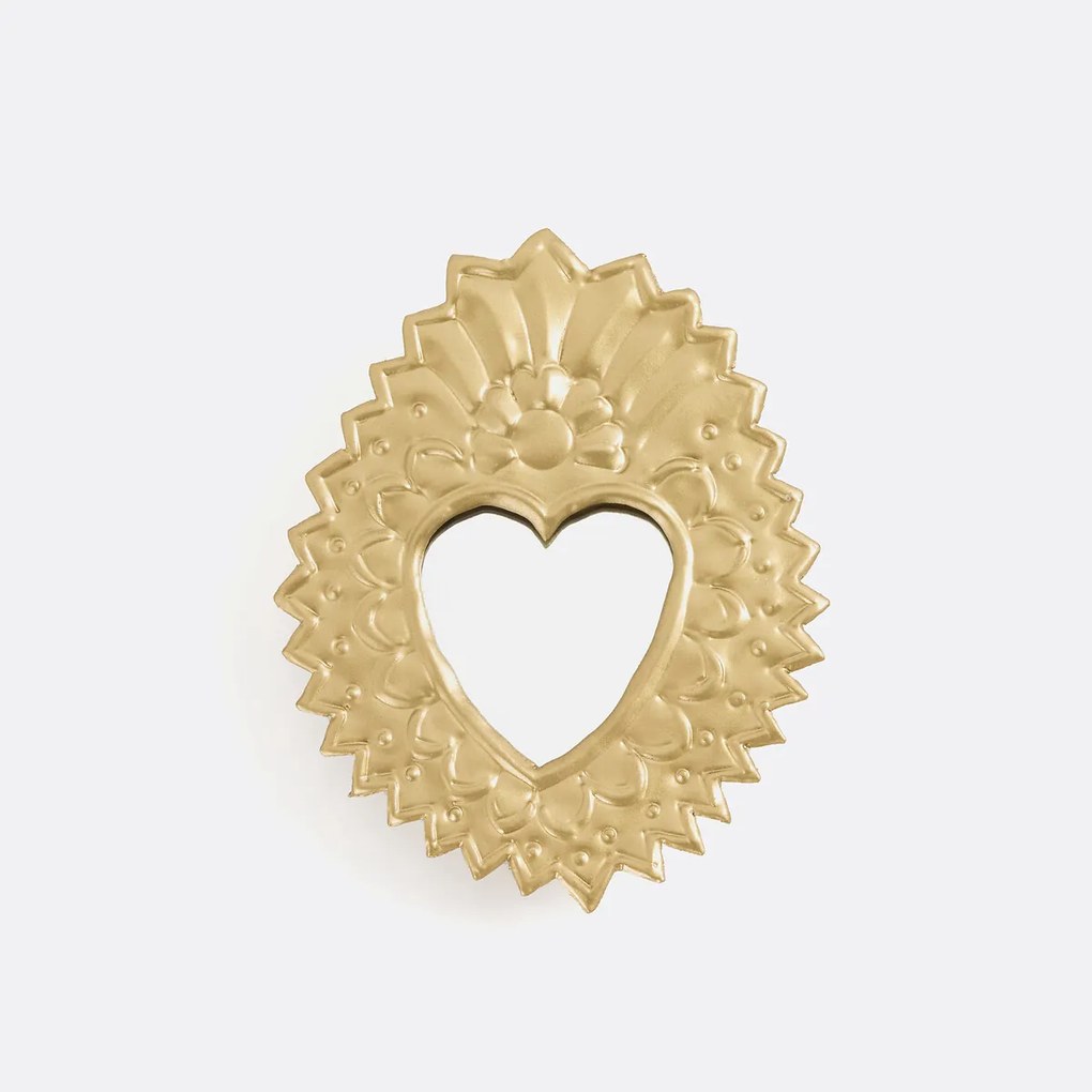 Wanddecoratie spiegel  ex-voto in messing, Strakaza