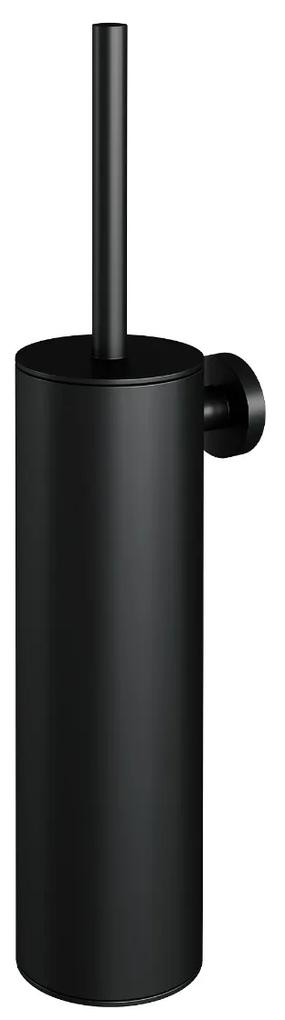 Brauer Black Edition set met handdoekhaak, toiletrolhouder en toiletborstelset mat zwart