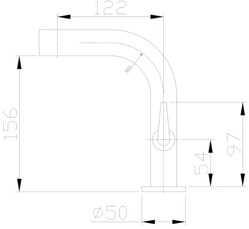 Mueller Piatto design toiletkraan PVD-coating chroom