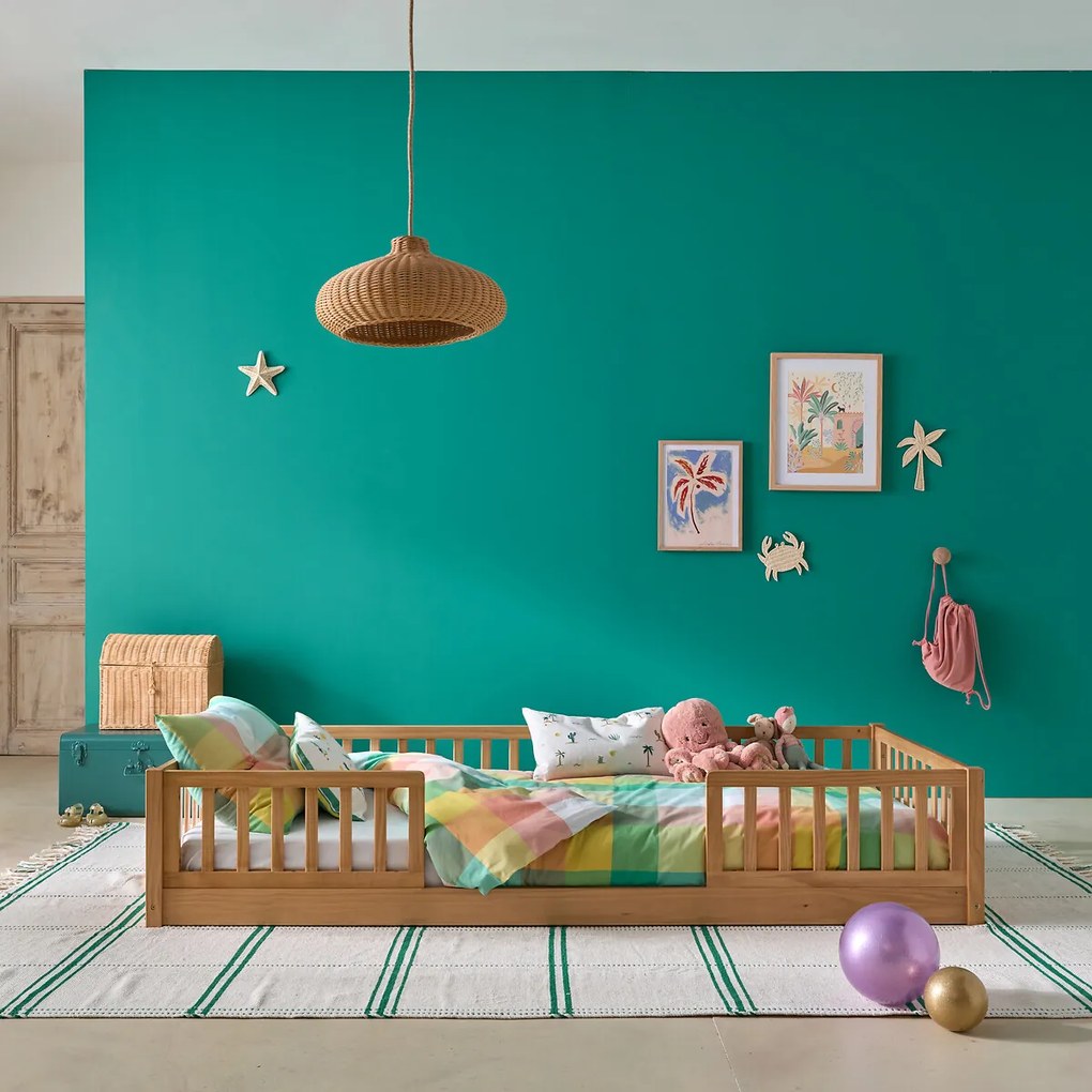 Vloerbed in massief dennenhout, Spidou