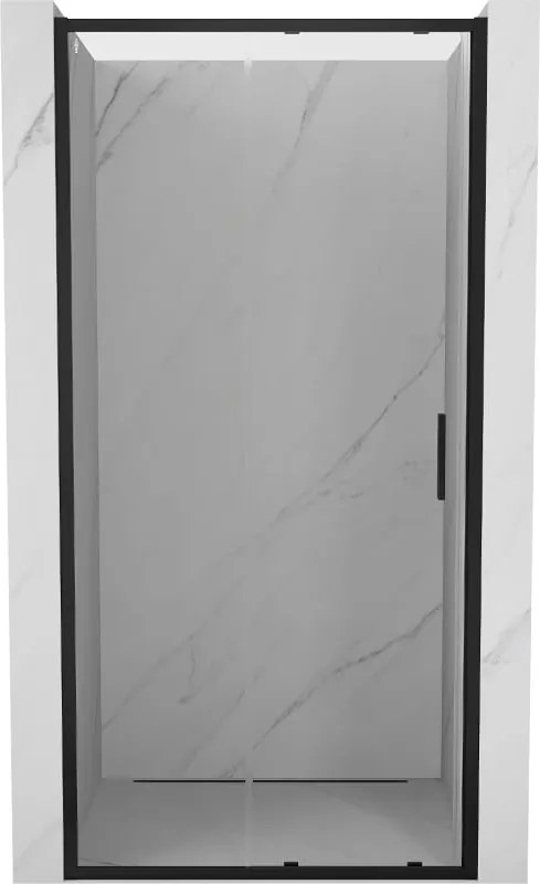 Mexen Exo schuifbare douchedeur 115 cm, transparant, zwart - 8151-115-000-70-00