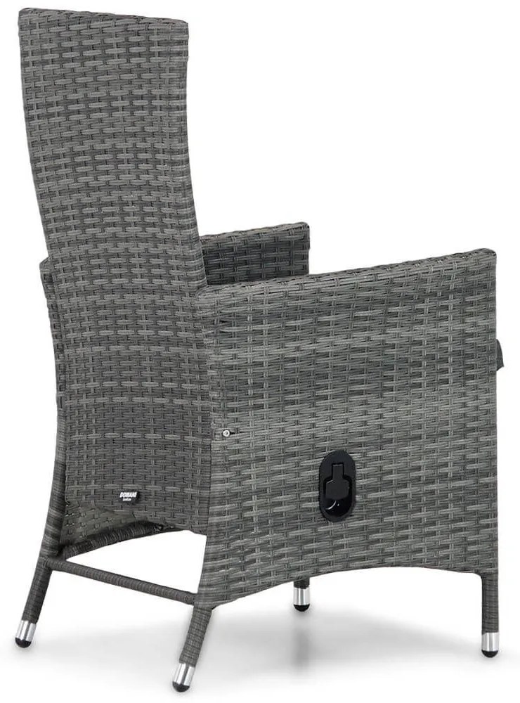 Verstelbare Tuinstoel Wicker Grijs-antraciet Domani Furniture Beluga