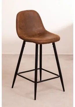 Kunstleren Hoge Kruk Glamm Koffie Vintage & ↑65 Cm & Zwart - Sklum