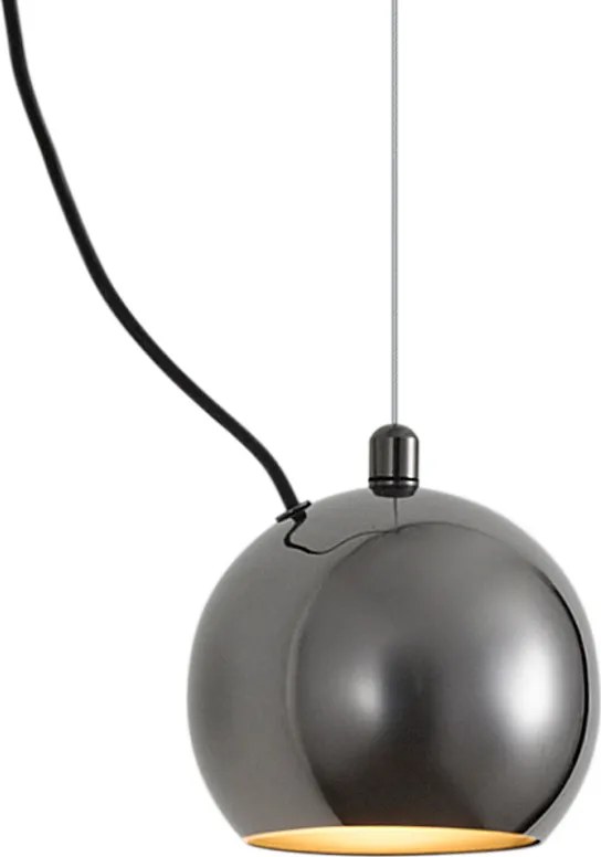 Design hanglamp donker chroom voor railsysteem 1-fase - Slimline Sara