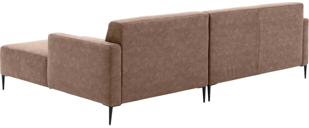 Goossens Key West bruin, micro leer, 2,5-zits, modern design