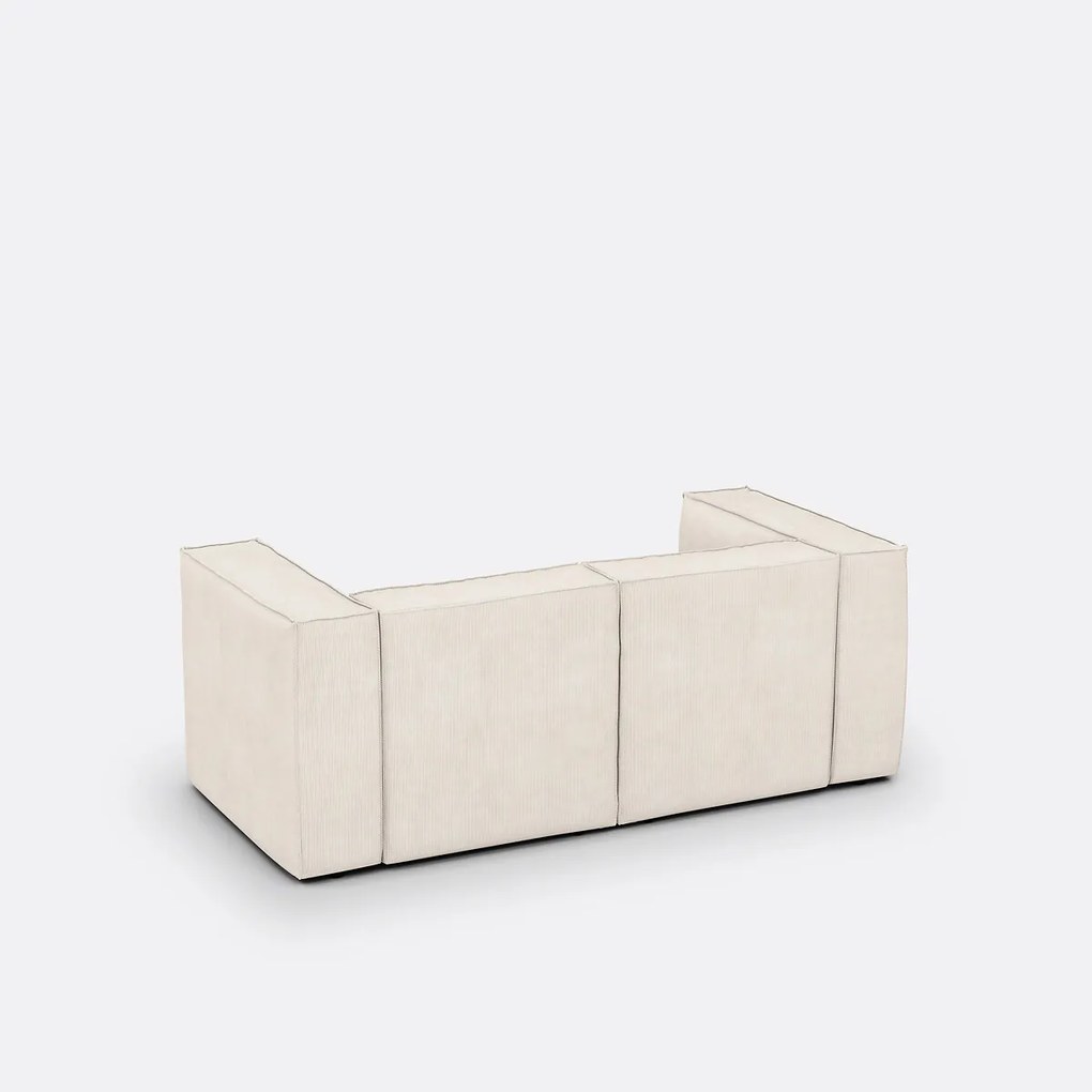Modulaire bank, 2-zit, ribfluweel, Seven