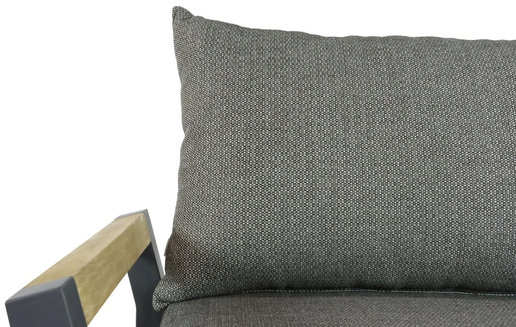 Tuinstoel Aluminium/teak Taupe-naturel-bruin Santika Supreme