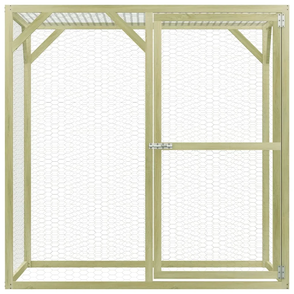 vidaXL Kippenhok 1,5x1,5x1,5 m geïmpregneerd grenenhout
