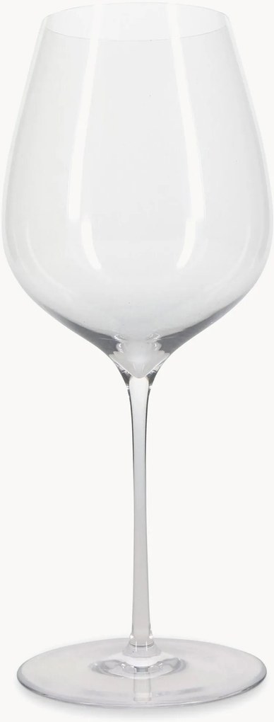 Rode wijnglazen Lux van kristalglas, 6-delig