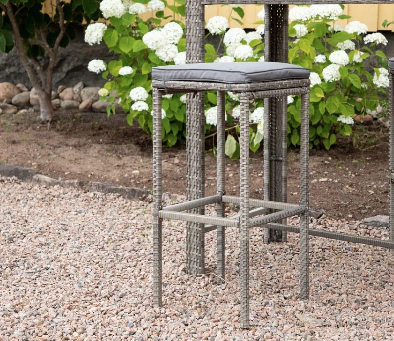The Outsider Barkruk Noud - Grijs Wicker - 75cm - The Outsider
