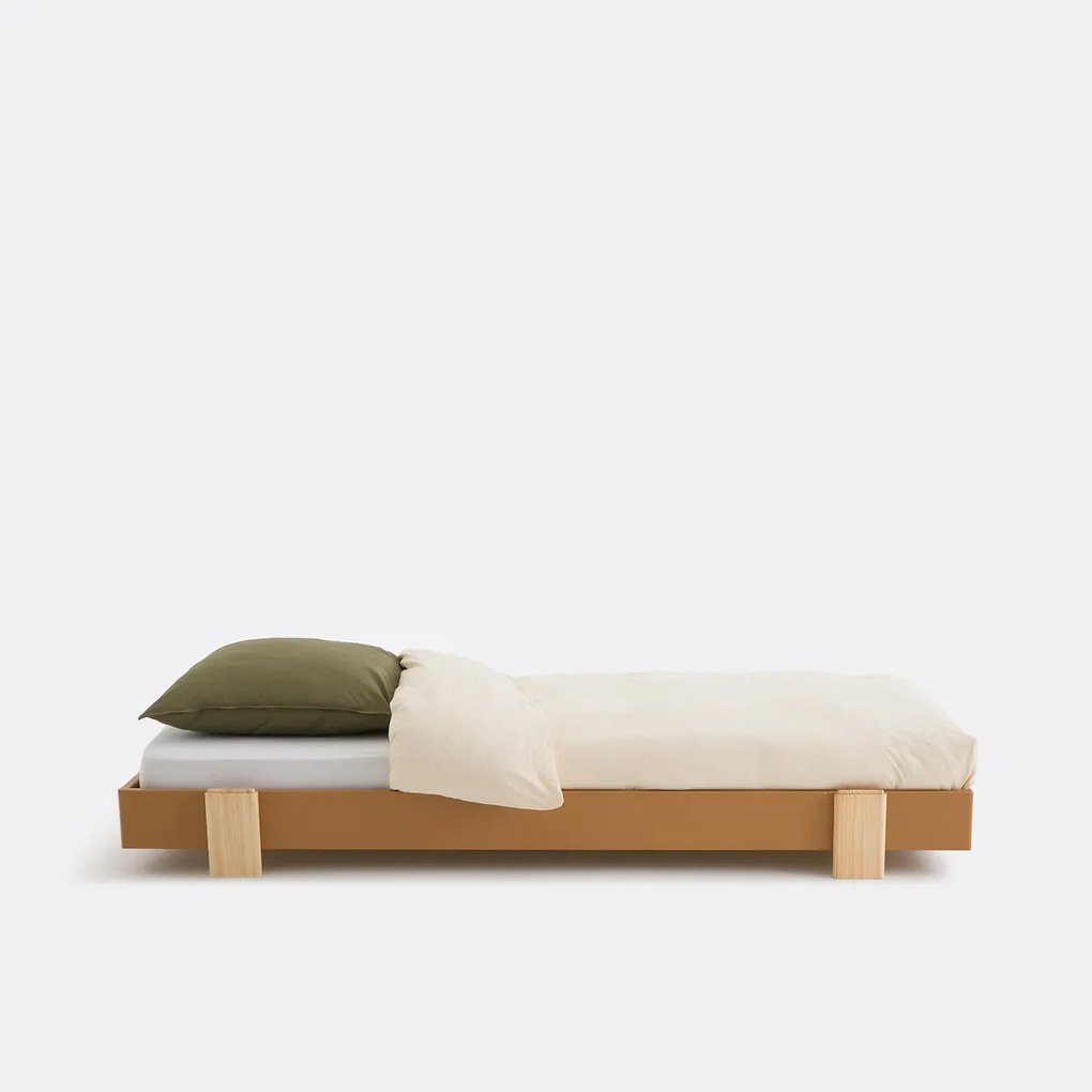 Bed met boxspring, stapelbaar, massief grenen, PYLA
