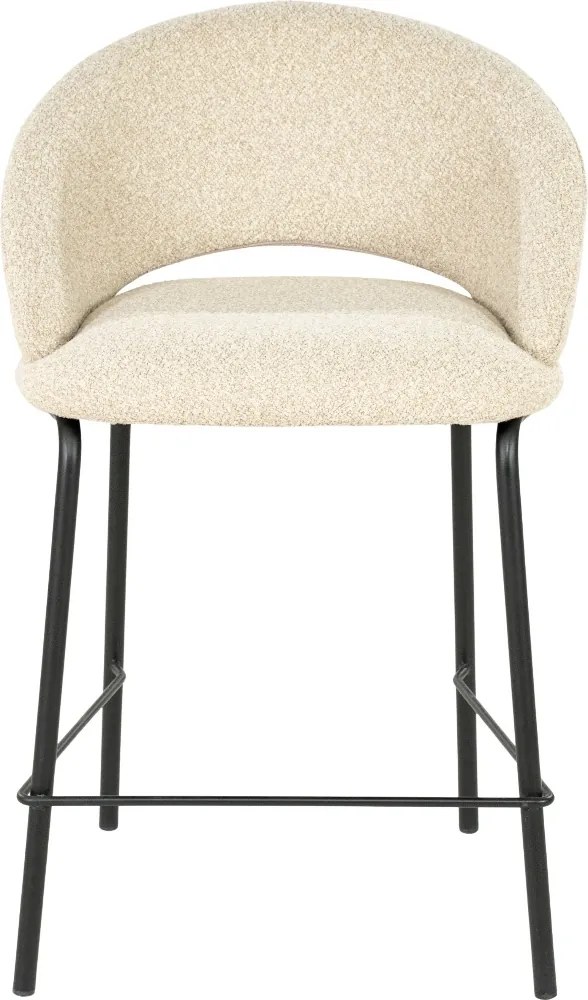 By-Boo Nido Barkruk Met Zwart Onderstel Beige