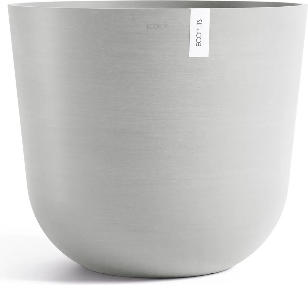 Ecopots bloempot Oslo 65 - Rond - White Grey - Diameter 65 x H56,6 cm