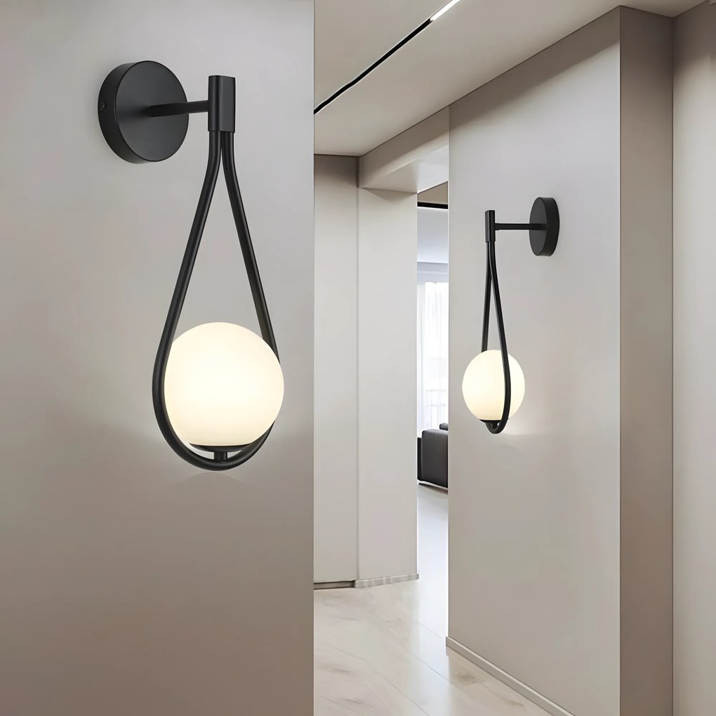 Wandlamp G093-1W Black White