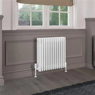 Eastbrook Rivassa 4 koloms radiator 60x60cm staal 1255W wit glans