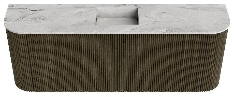 Mondiaz Joya DLux 115cm toiletmeubel ronding links/rechts shadow met wastafel faye midden zonder kraangat glace