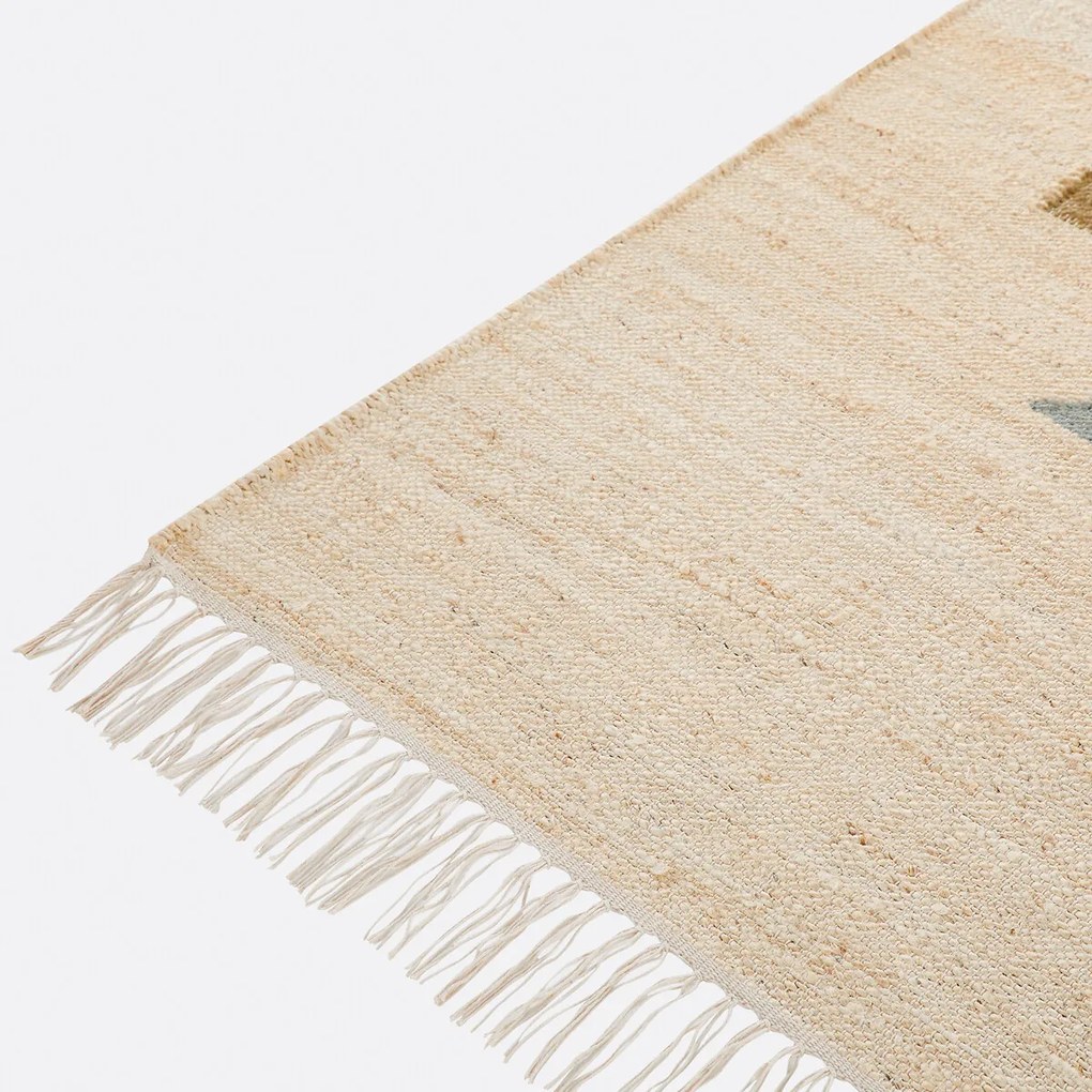 Vloerkleed in jute met vintage patroon, Quimo