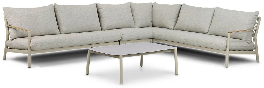 Hoek loungeset 6 personen Aluminium/rope Taupe Coco Sevilla