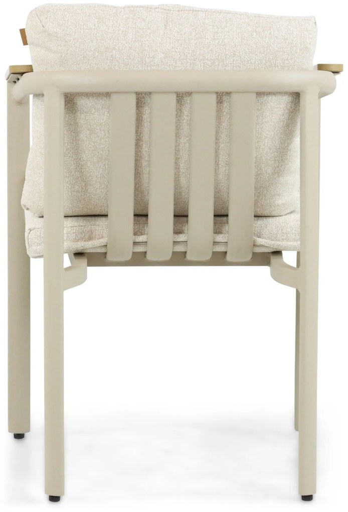 Tuinstoel stapelbaar Aluminium Taupe-naturel-bruin Santika Mind