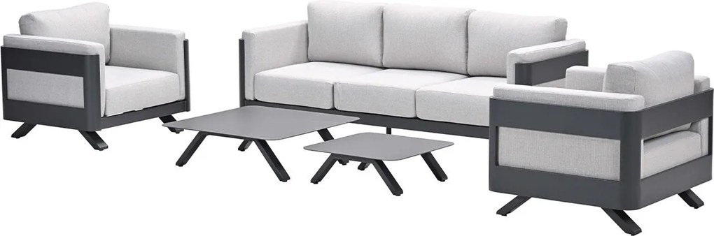 Garden Impressions Medellin loungeset 5-delig – carbon black - Valley sand