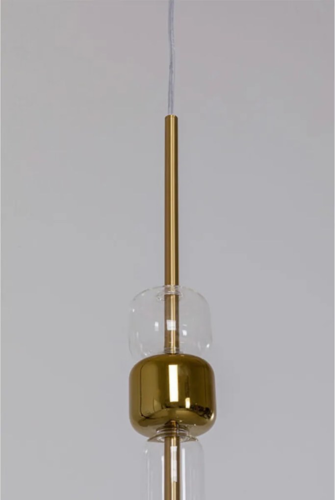Hanglamp Goud En Glas
