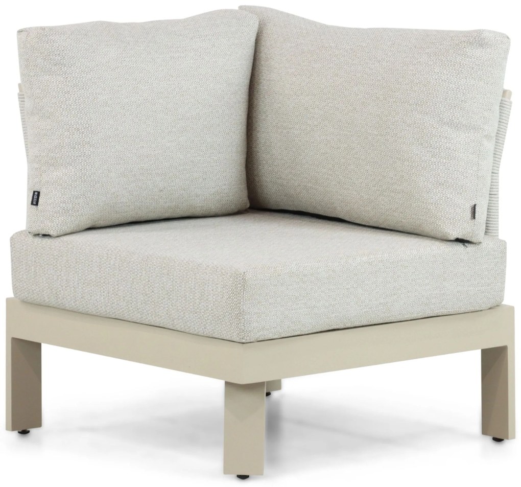 Hoek loungeset 6 personen Aluminium Taupe Lifestyle Garden Furniture Lorenzo