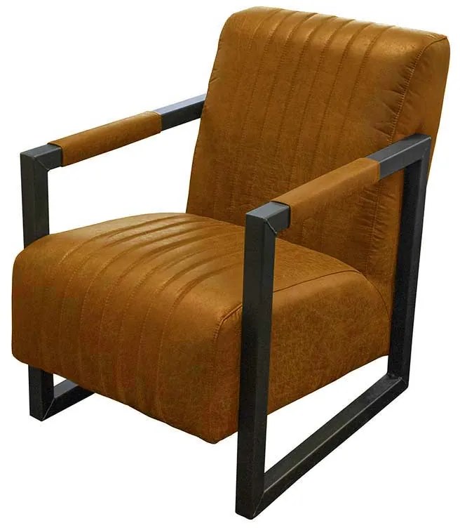 Fauteuil - Capri - lederlook Missouri cognac 03