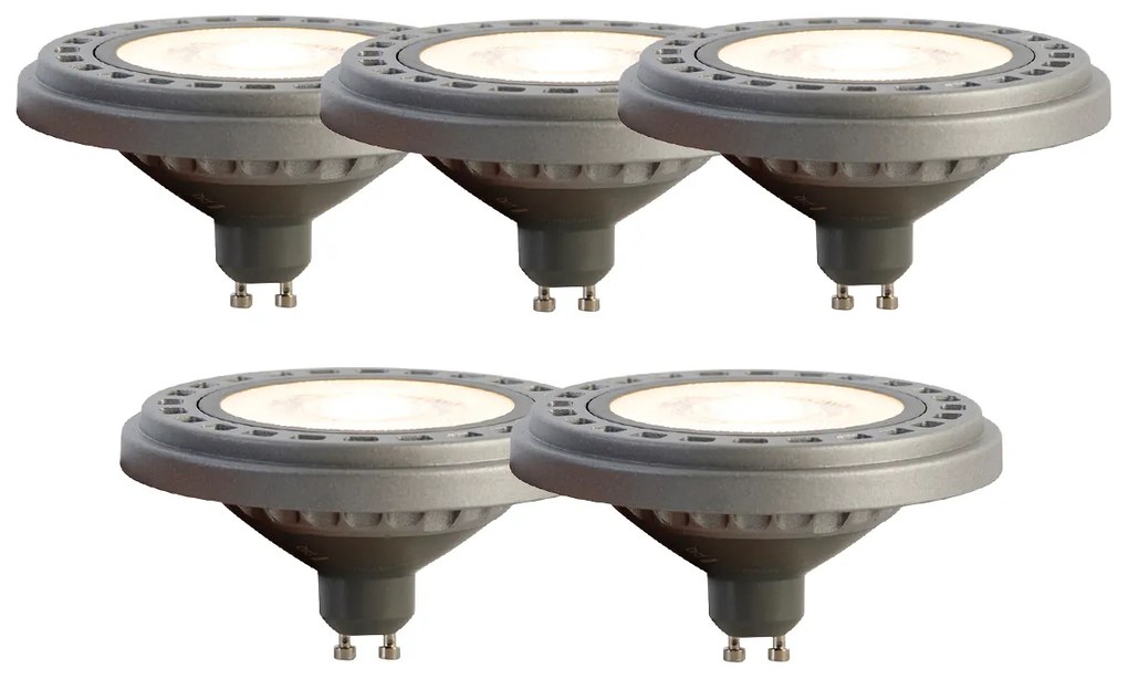 Set van 5 GU10 LED lamp AR111 8W 750 lm 3000K