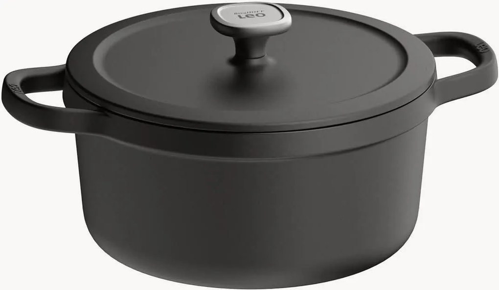 Kookpan Graphite van gietijzer met deksel