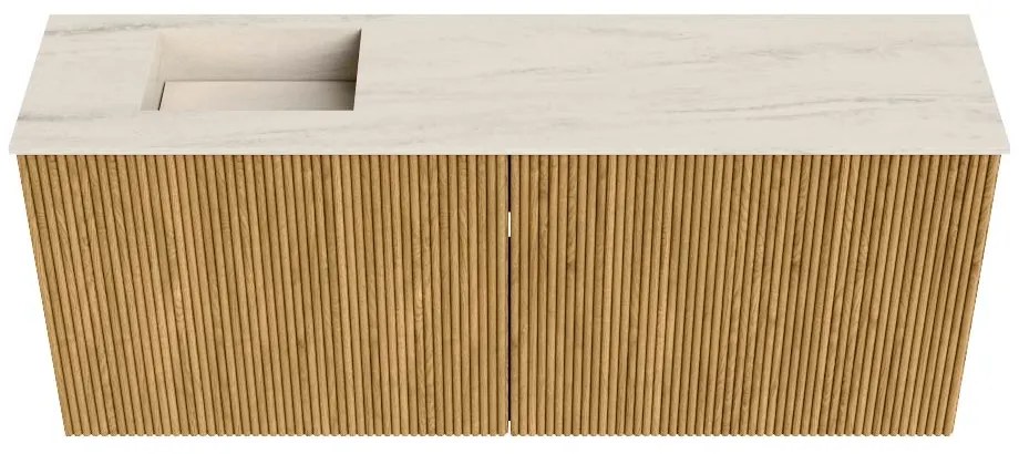 Mondiaz Joya DLux 100cm toiletmeubel oak met wastafel faye links 1 kraangat meli