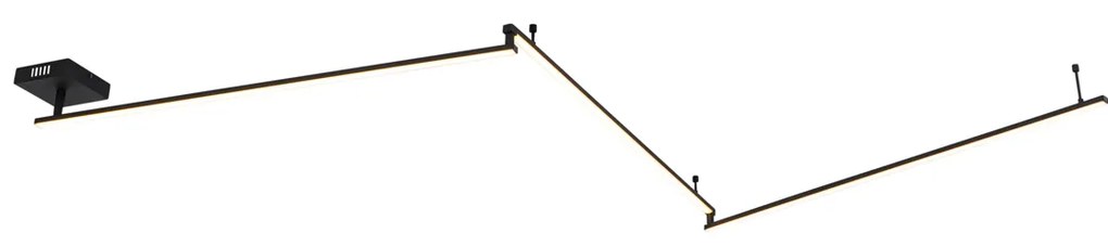 Plafondlamp zwart 300 cm incl. LED 3-staps dimbaar verstelbaar - Annuschka Design Binnenverlichting Lamp