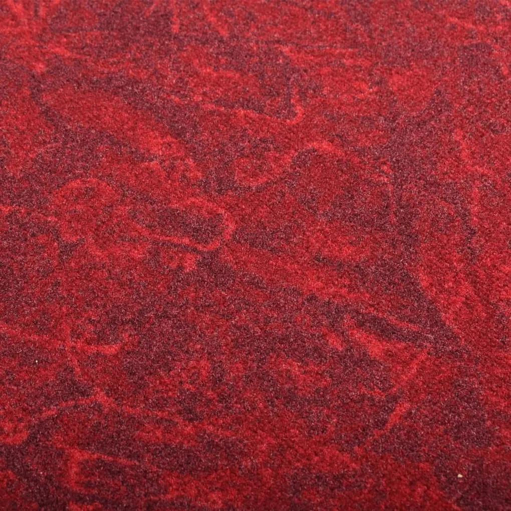 vidaXL Tapijtloper anti-slip 100x150 cm rood