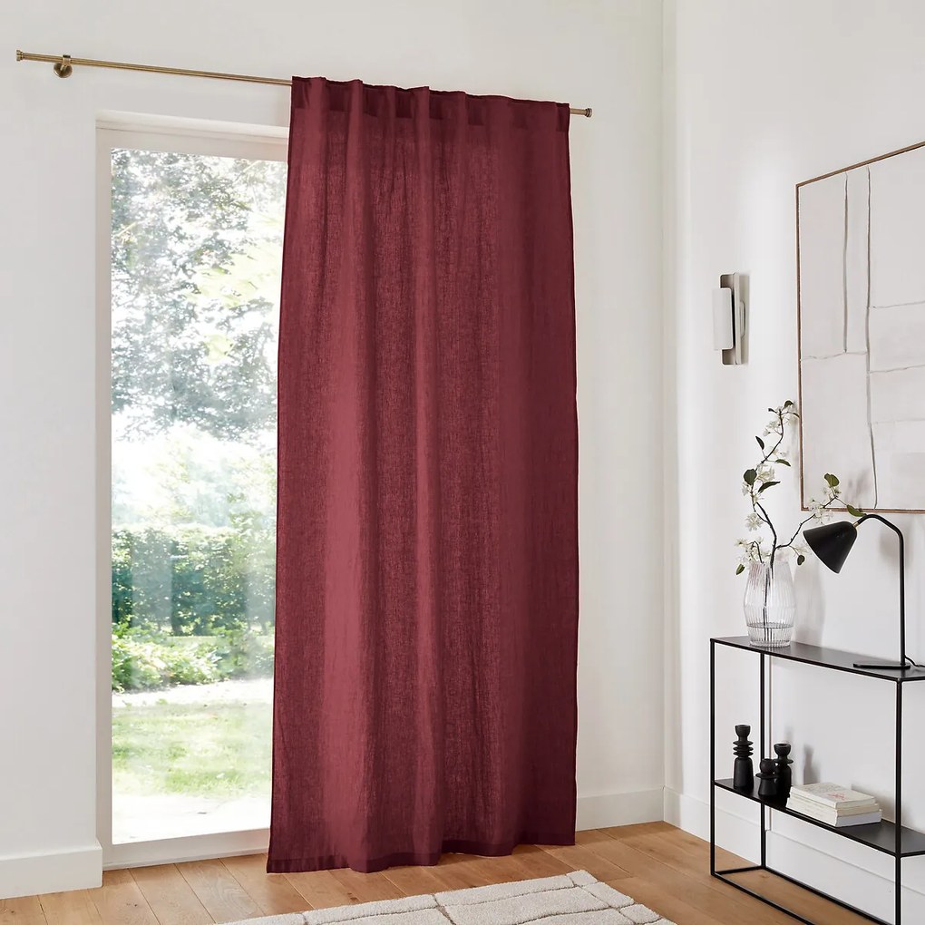 Gewassen linnen gordijn met verborgen lussen Onega