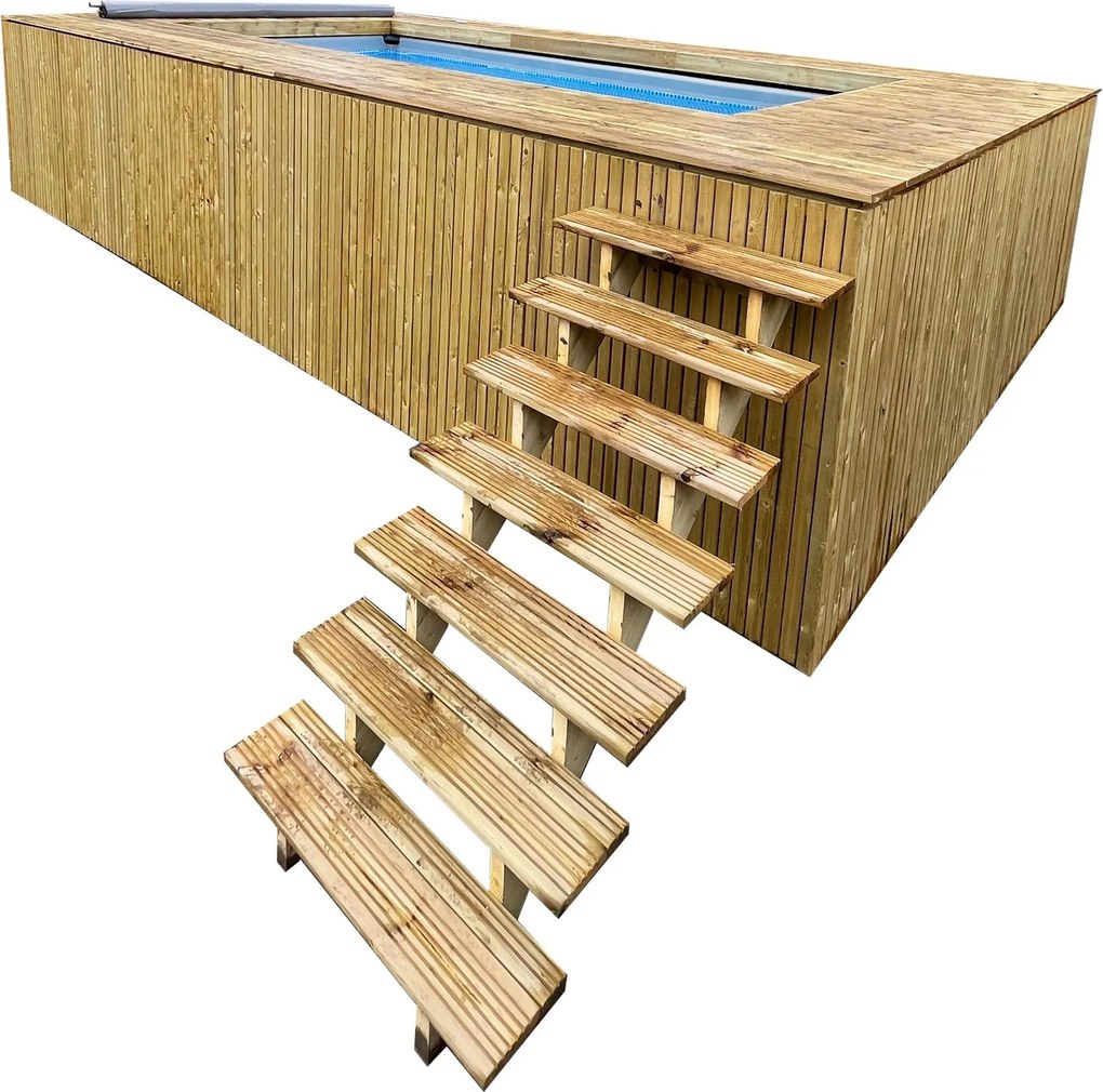 Simpool 4, 5 &amp; 7 - houten open trap