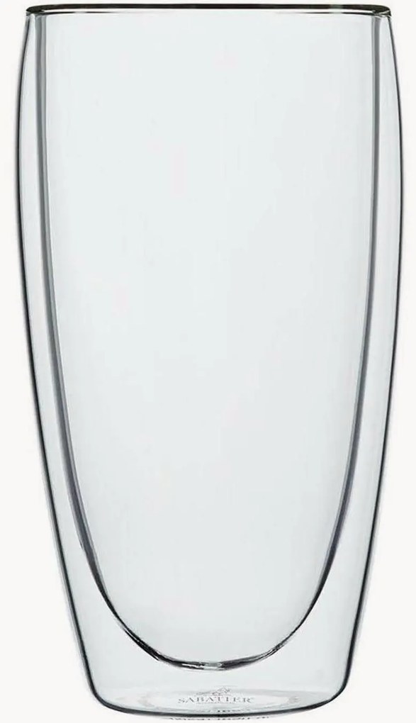 Mondgeblazen latte macchiatoglazen Luc, 2-delig