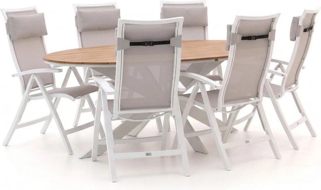 Diningset Bellagio  | 6 personen | Tuinset polywood | 7-delig | Kees Smit Tuinmeubelen