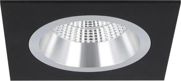 Milano - Inbouwspot Zwart/aluminium Vierkant - Verdiept - 1 Lichtpunt - 93x93mm | LEDdirect.nl