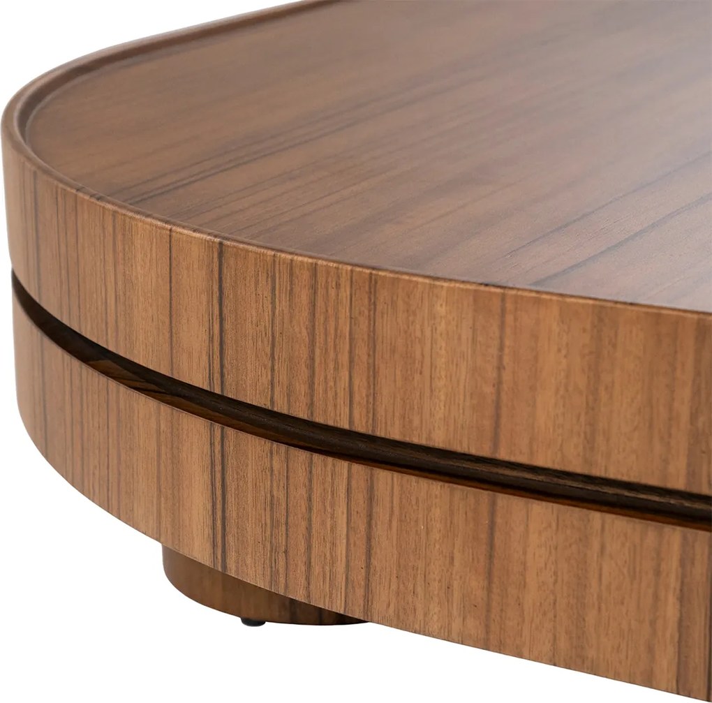 Design Salontafel Walnoot - 122 X 122cm.