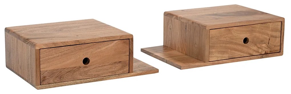 Zwevend Nachtkastje Met Lade - Set Van 2 - 40x30x20cm.