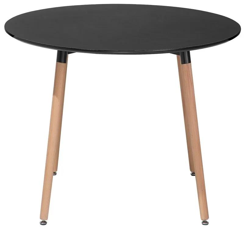 Eettafel zwart ⌀ 90 cm BOVIO Beliani