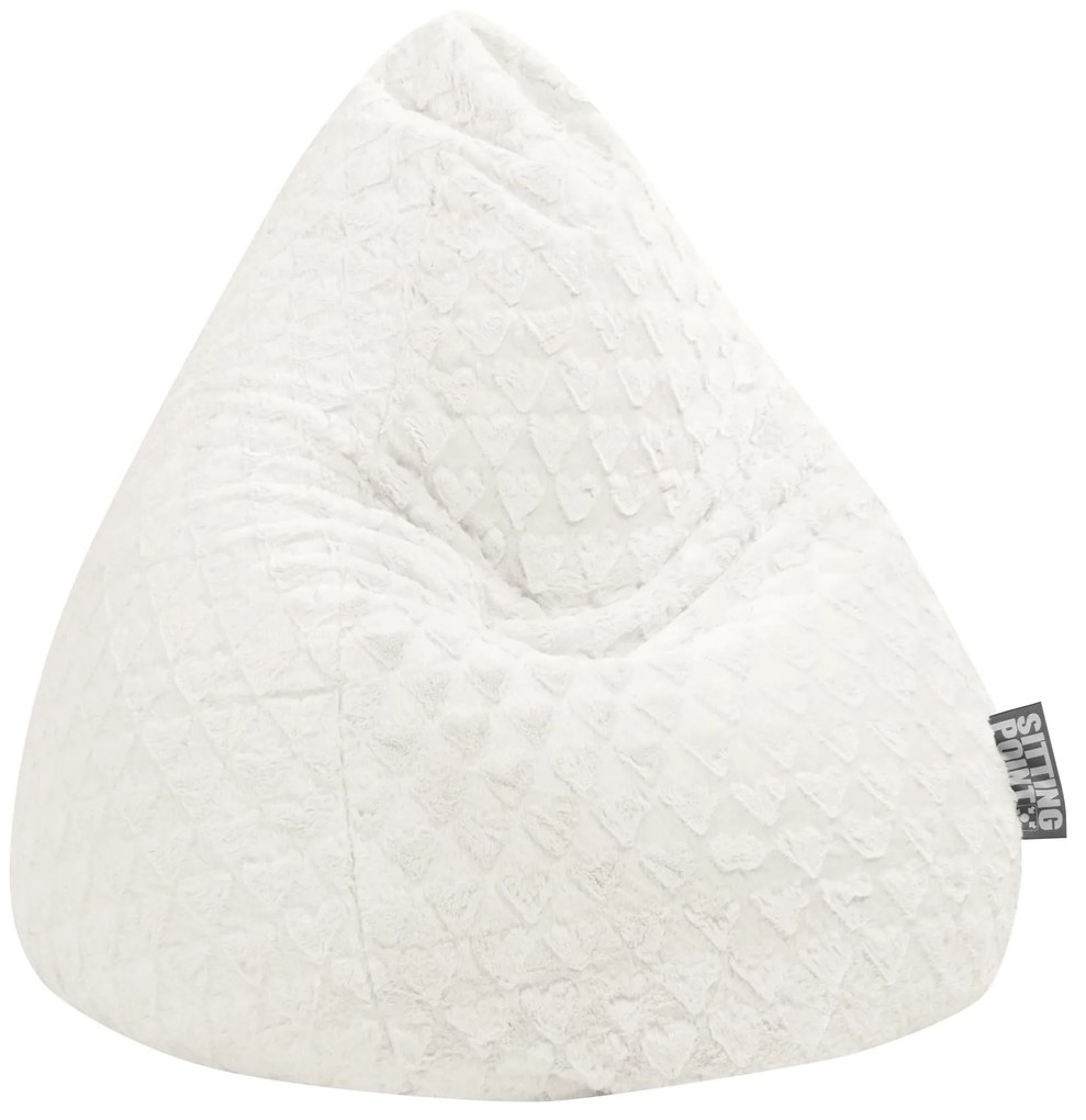 Zitzak Fluffy Hearts XL - Wit