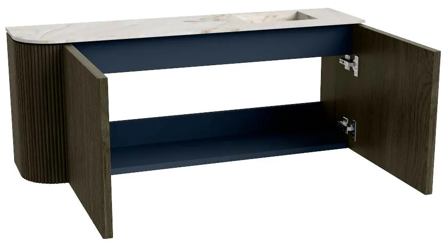 Mondiaz Joya DLux 100cm toiletmeubel ronding links shadow met wastafel faye rechts zonder kraangat frappe
