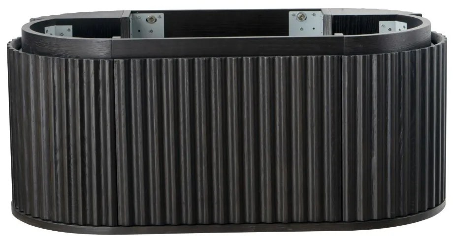 SaniGoods Girona wastafelonderkast zwart eiken 100x42cm