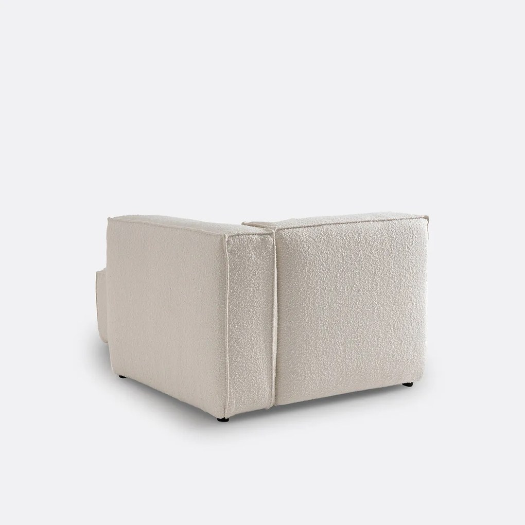 Element voor modulaire bank, in bouclé stof, Seven