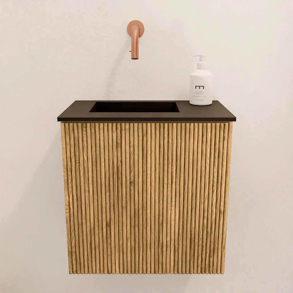 Mondiaz Joya 40cm toiletmeubel oak met wastafel faye links zonder kraangat urban